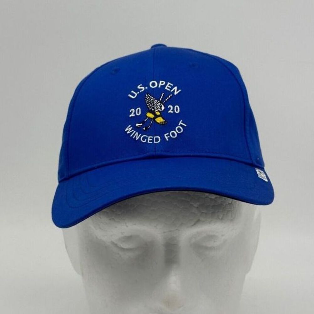 USGA Hats Mens OSFA Blue U.S Open 2020 Winged Foot‎ Baseline Cap Strapback NEW